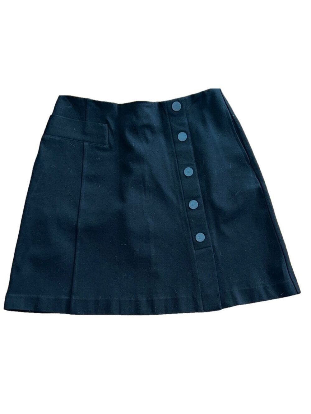 Cabi: Black Ponte Utility Skirt: Size 4